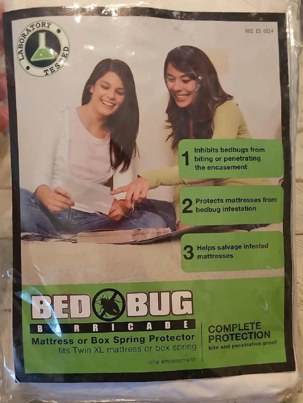Bed Bug Mattress Protector - White NEW